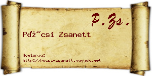 Pócsi Zsanett névjegykártya