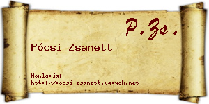 Pócsi Zsanett névjegykártya